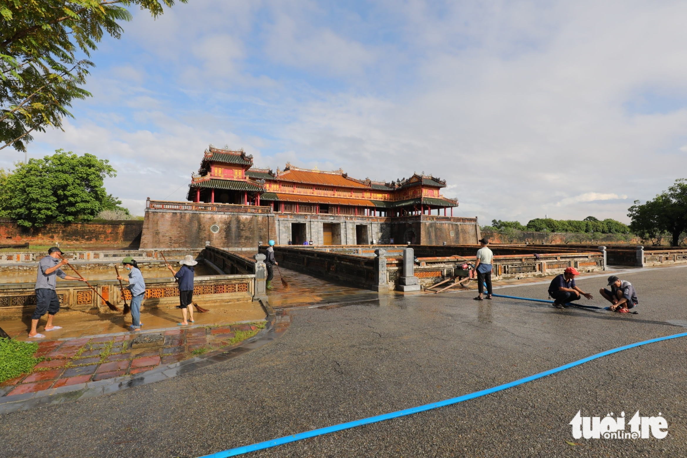 顺化皇城被洪水淹没,副总理要求保护古迹